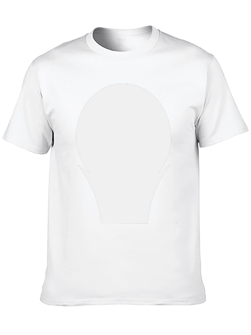 Minimalist Black T-Shirt with Abstract White Graphic