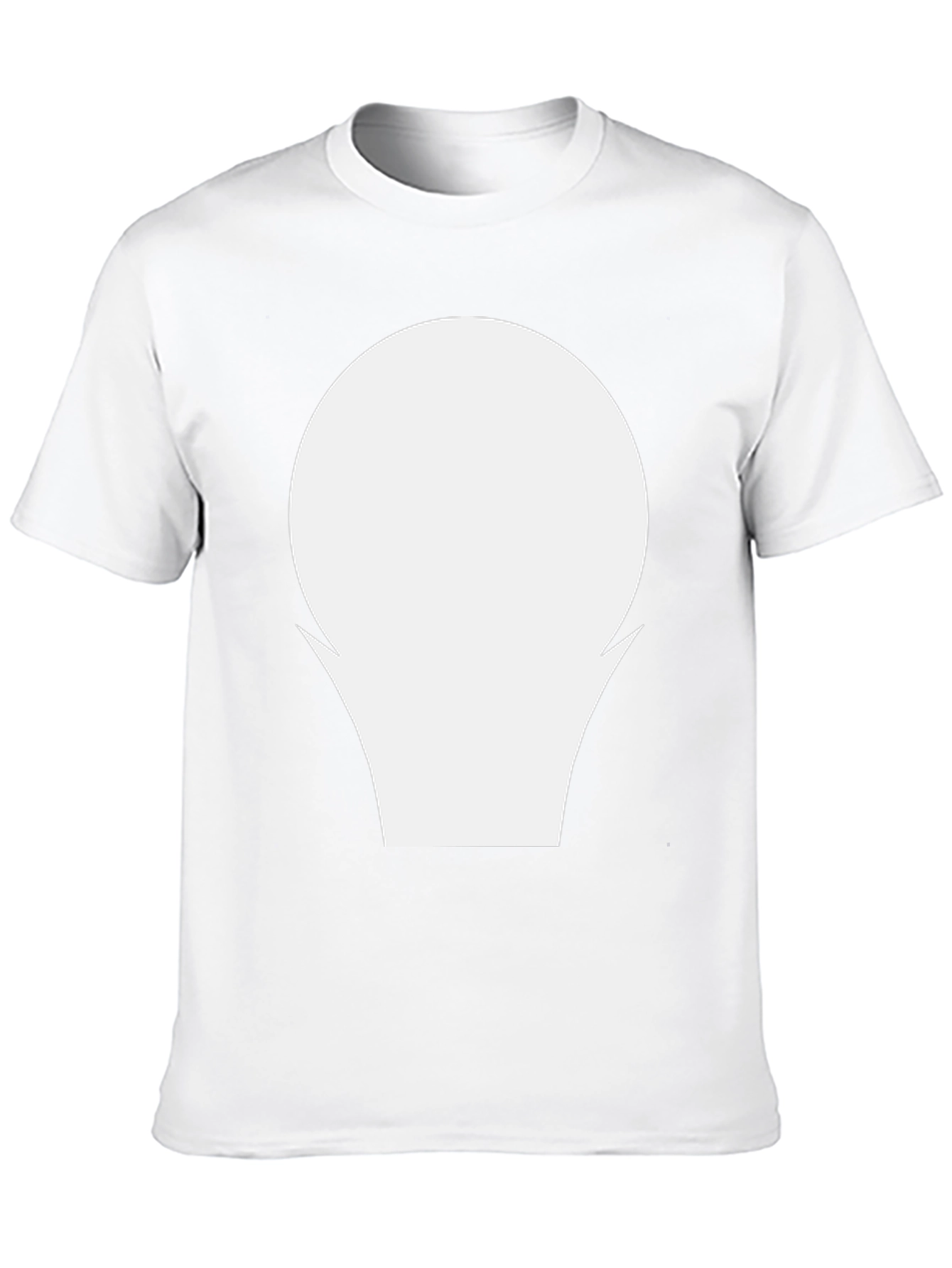 Minimalist Black T-Shirt with Abstract White Graphic