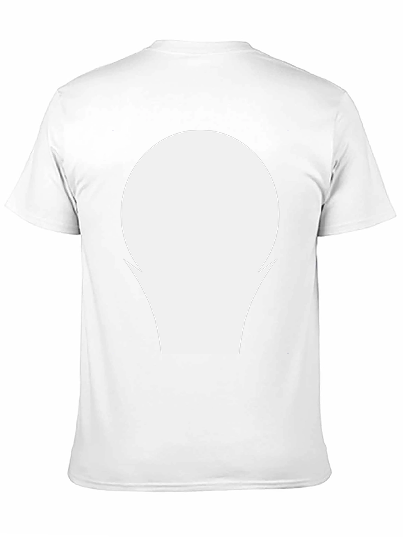 Minimalist Black T-Shirt with Abstract White Graphic