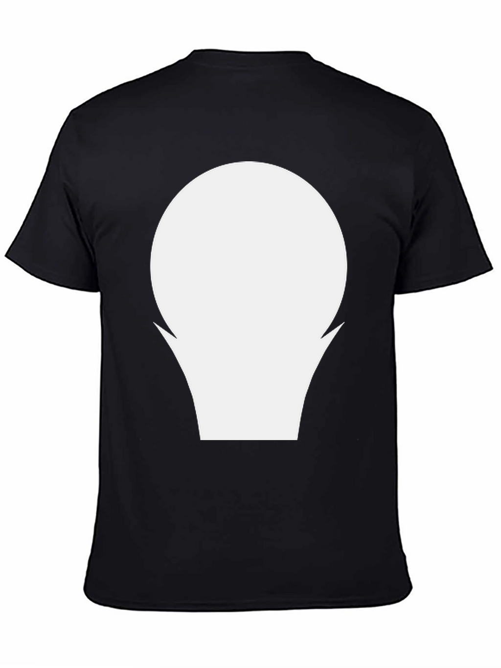 Minimalist Black T-Shirt with Abstract White Graphic