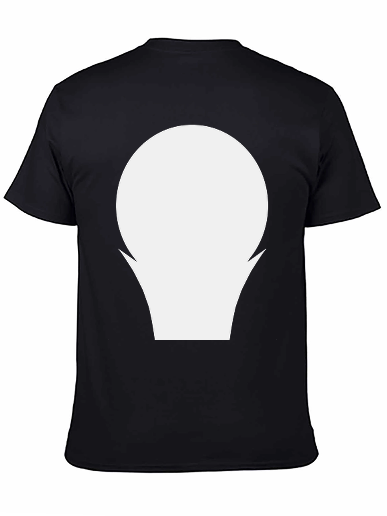 Minimalist Black T-Shirt with Abstract White Graphic
