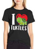 I Heart Turtles Graphic T-Shirt