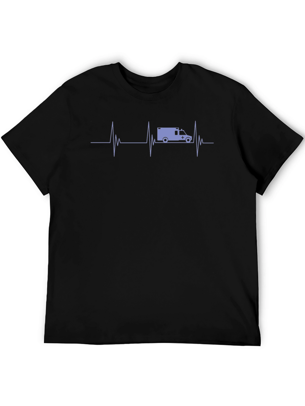 Ambulance Heartbeat Graphic Tee - Black