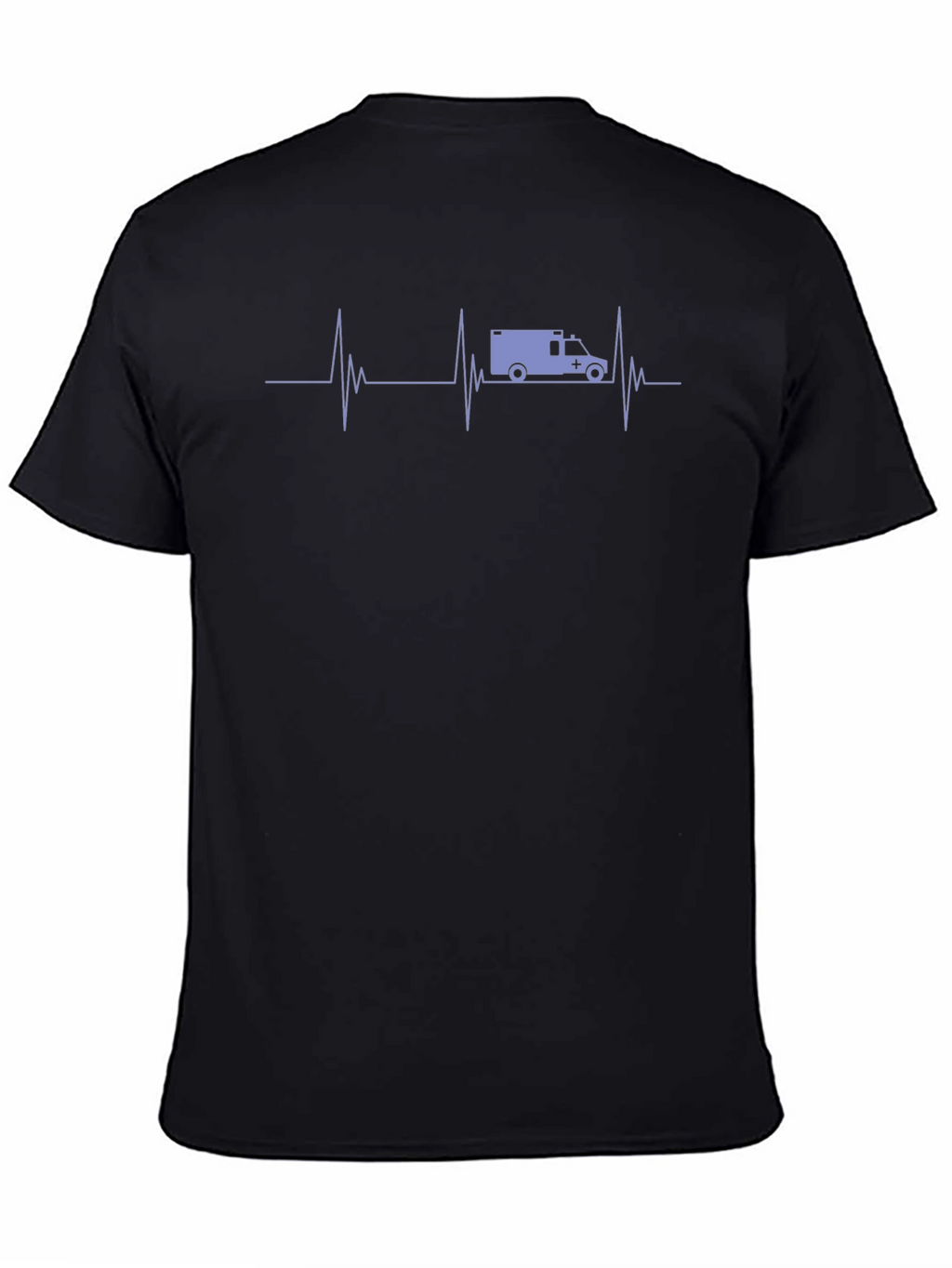 Ambulance Heartbeat Graphic Tee - Black