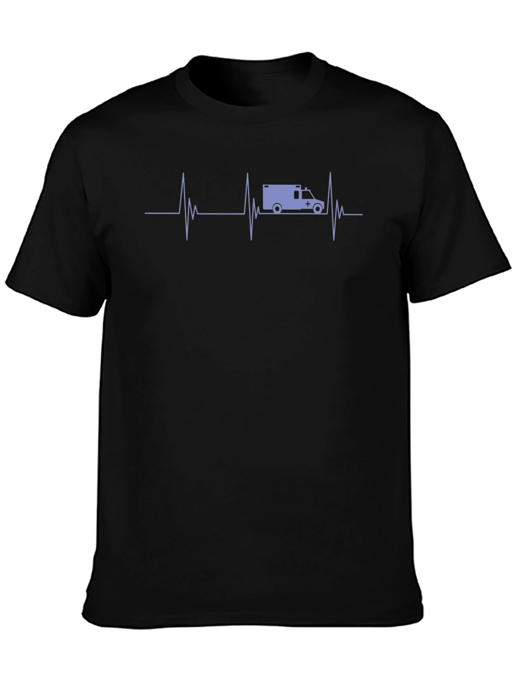Ambulance Heartbeat Graphic Tee - Black
