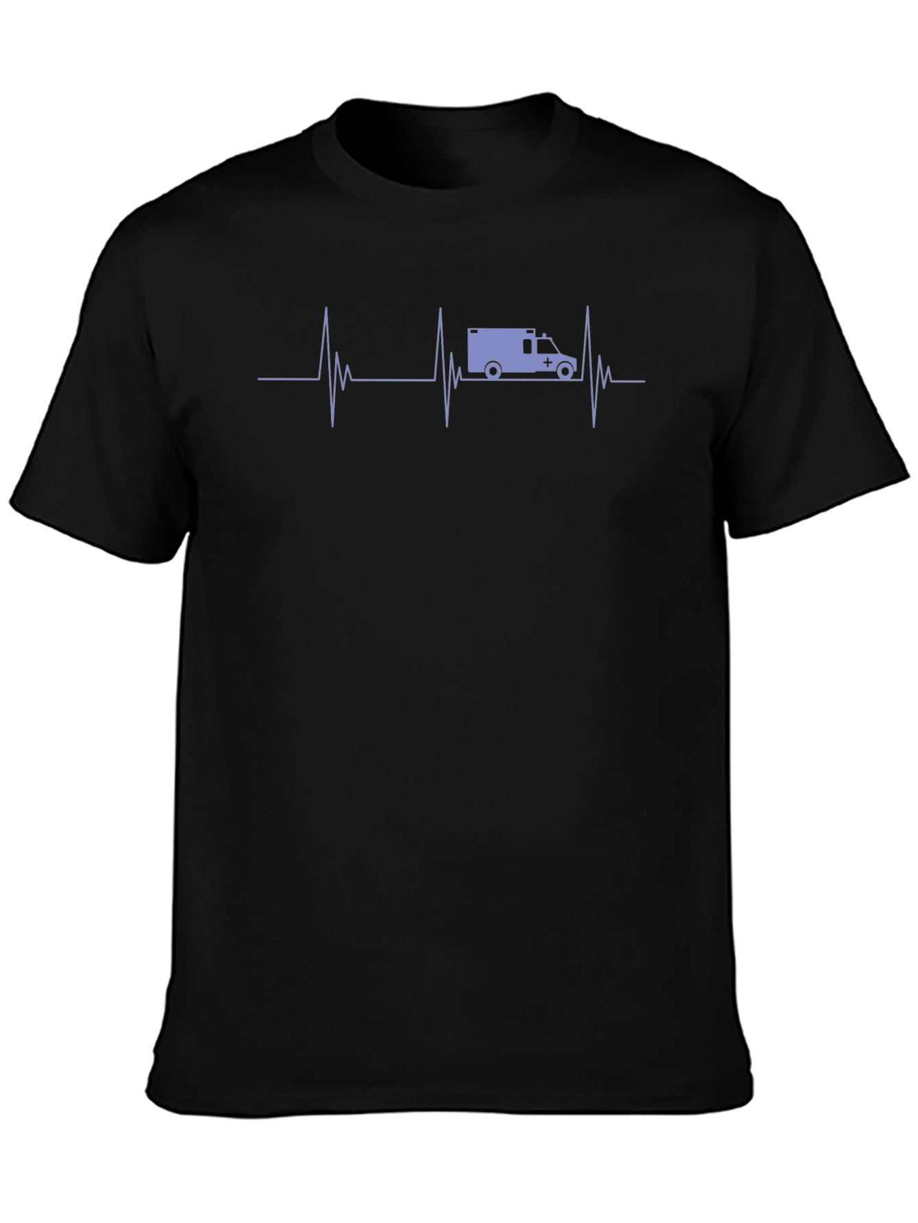 Ambulance Heartbeat Graphic Tee - Black
