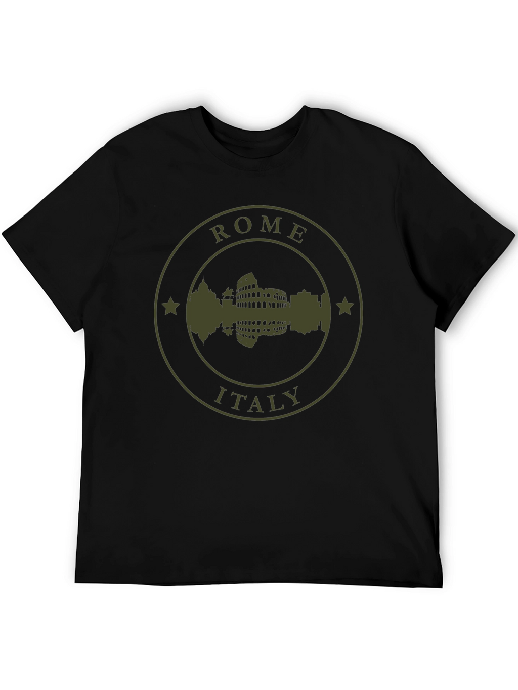 Rome Italy Silhouette T-Shirt - Black