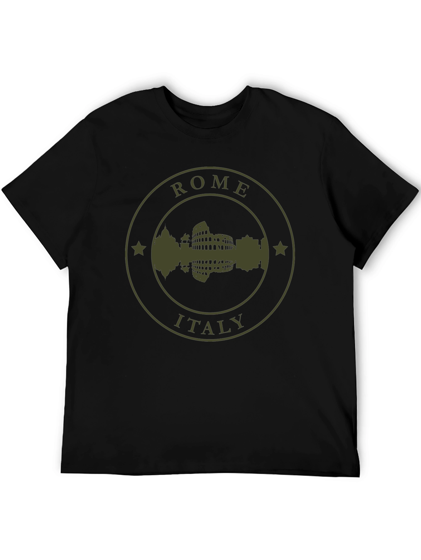 Rome Italy Silhouette T-Shirt - Black