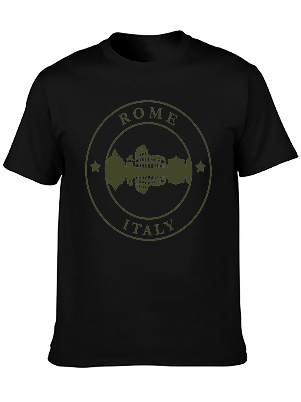 Rome Italy Silhouette T-Shirt - Black