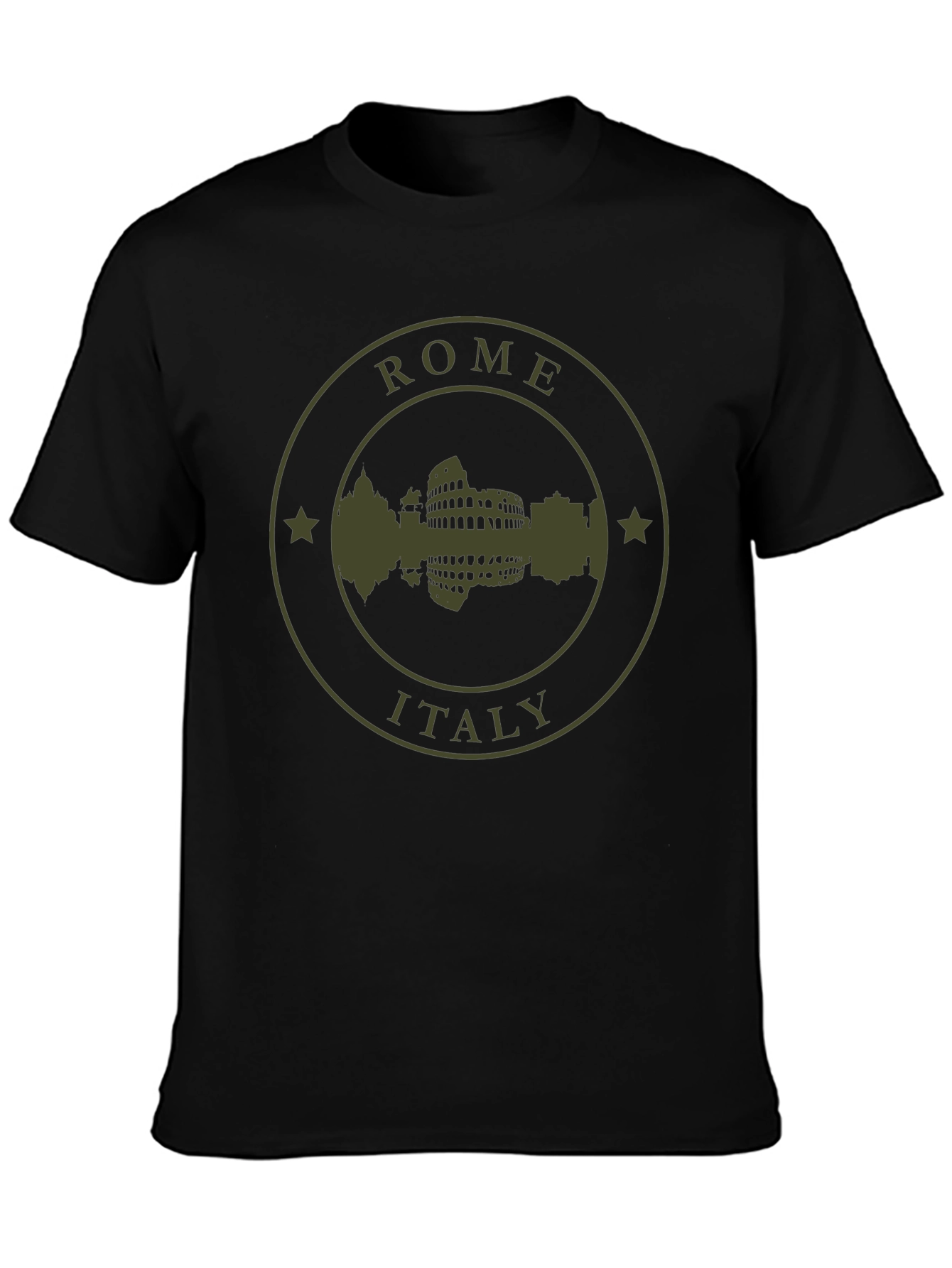 Rome Italy Silhouette T-Shirt - Black