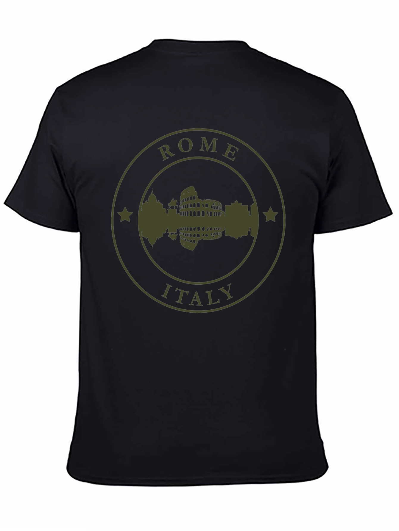 Rome Italy Silhouette T-Shirt - Black