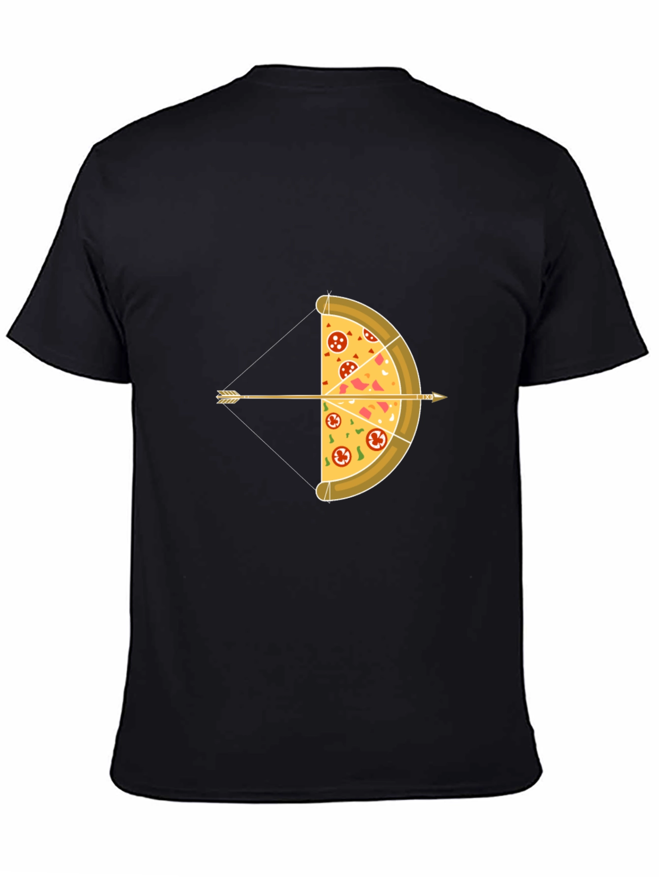 Pizza Archer T-Shirt - Funny Food Bow and Arrow Tee