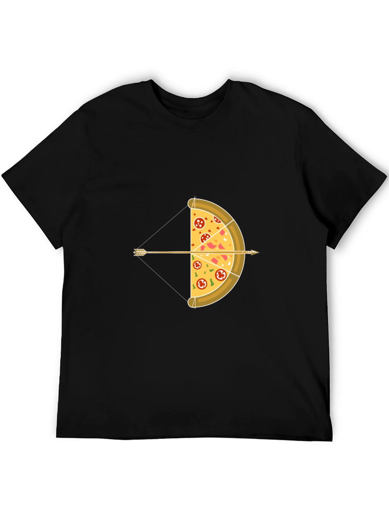 Pizza Archer T-Shirt - Funny Food Bow and Arrow Tee