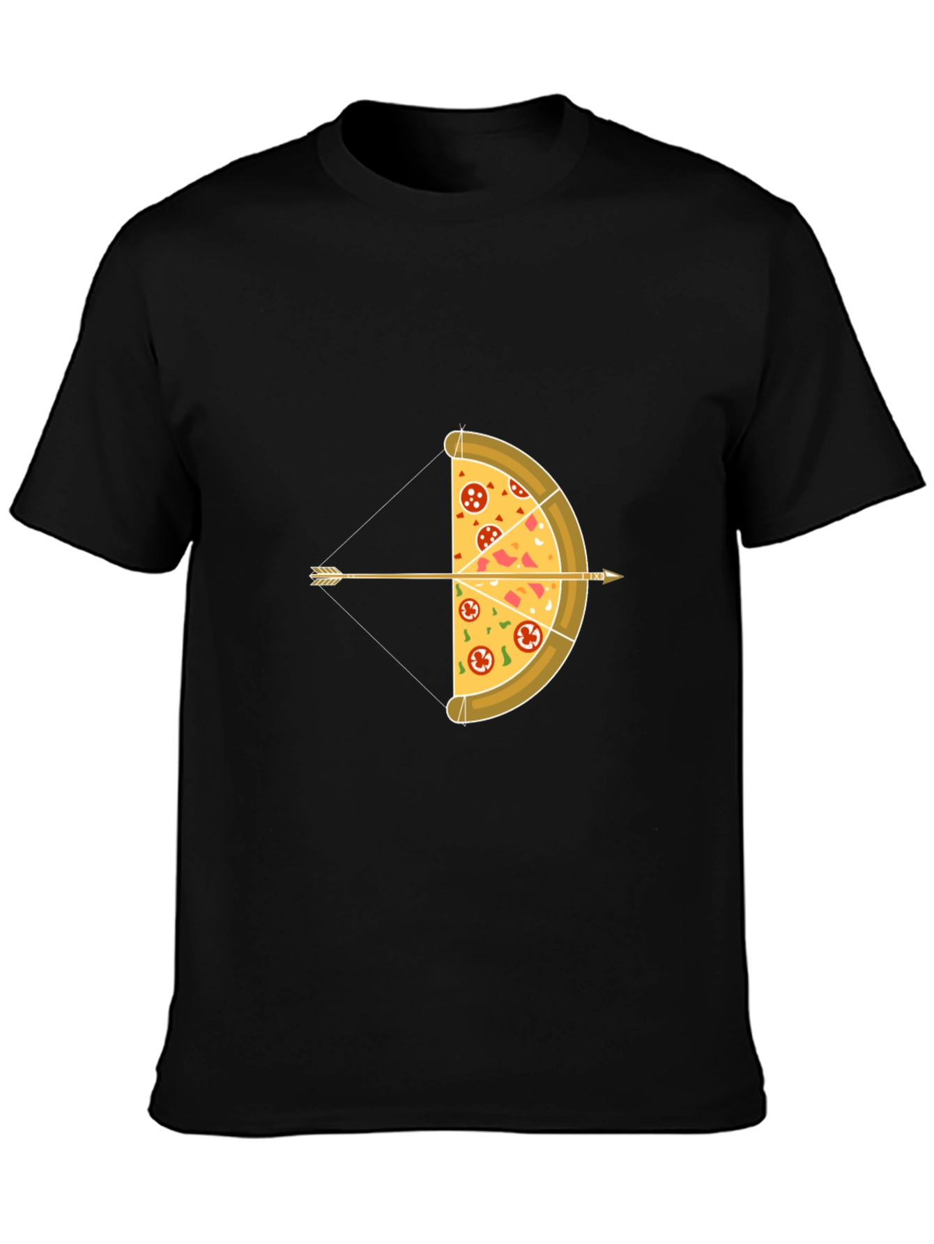 Pizza Archer T-Shirt - Funny Food Bow and Arrow Tee