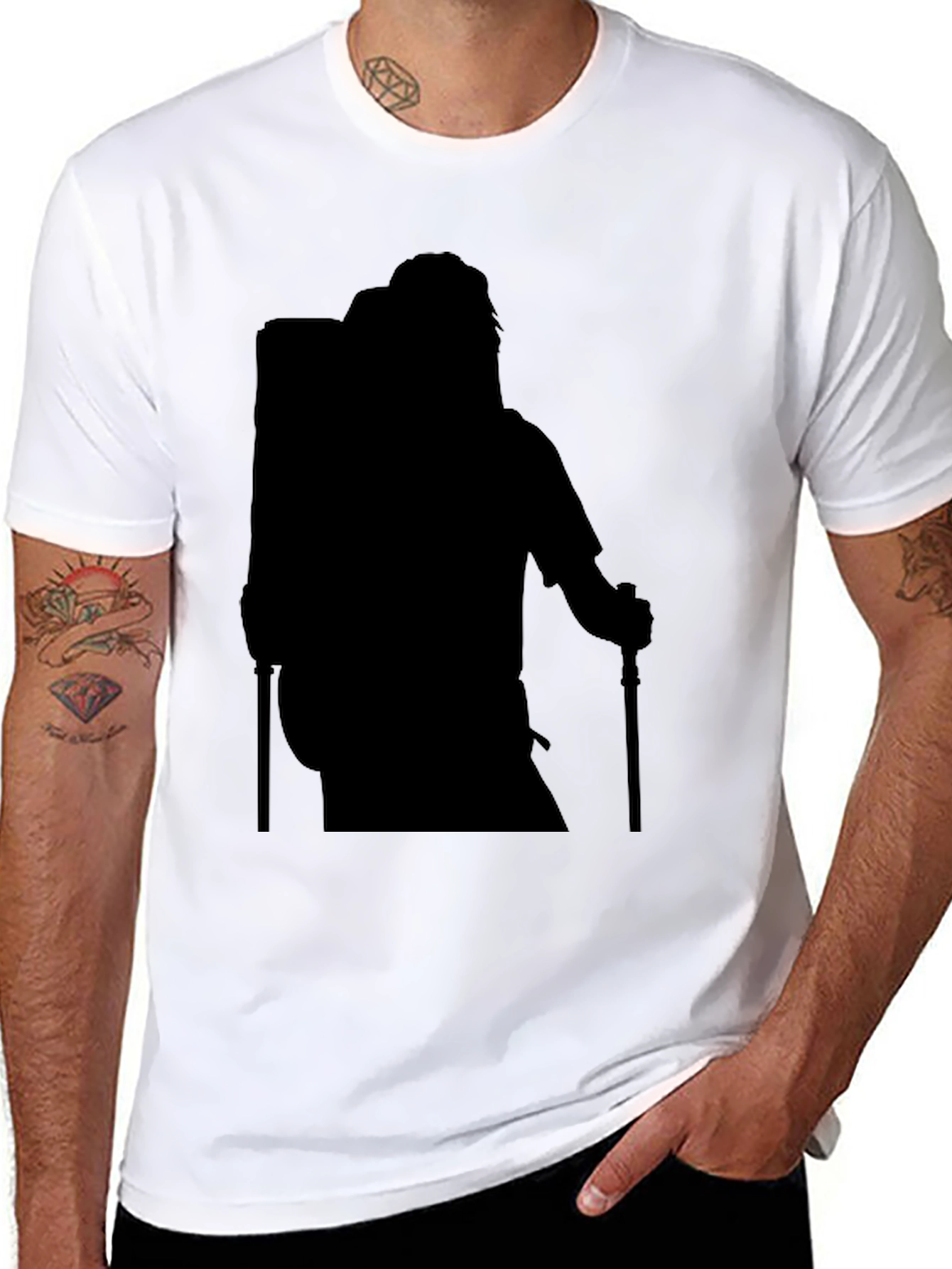 Hiking Silhouette Black T-Shirt