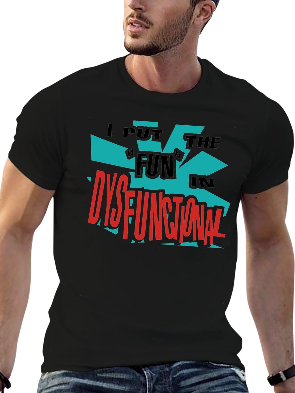 Dysfunctional Fun Graphic Tee - Bold Black Shirt