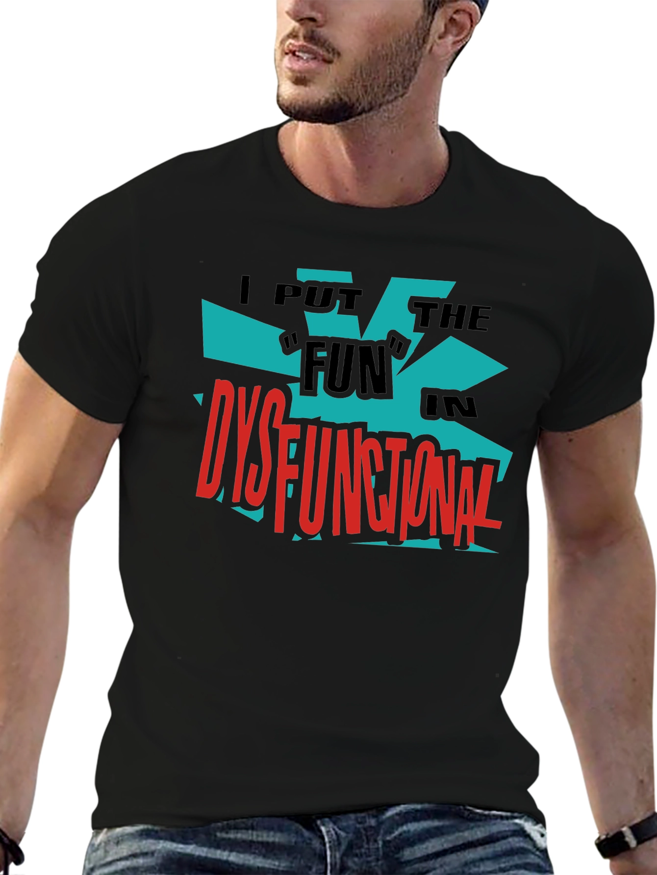 Dysfunctional Fun Graphic Tee - Bold Black Shirt