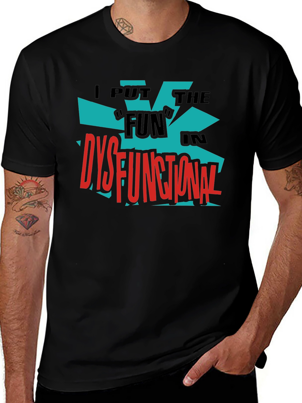 Dysfunctional Fun Graphic Tee - Bold Black Shirt
