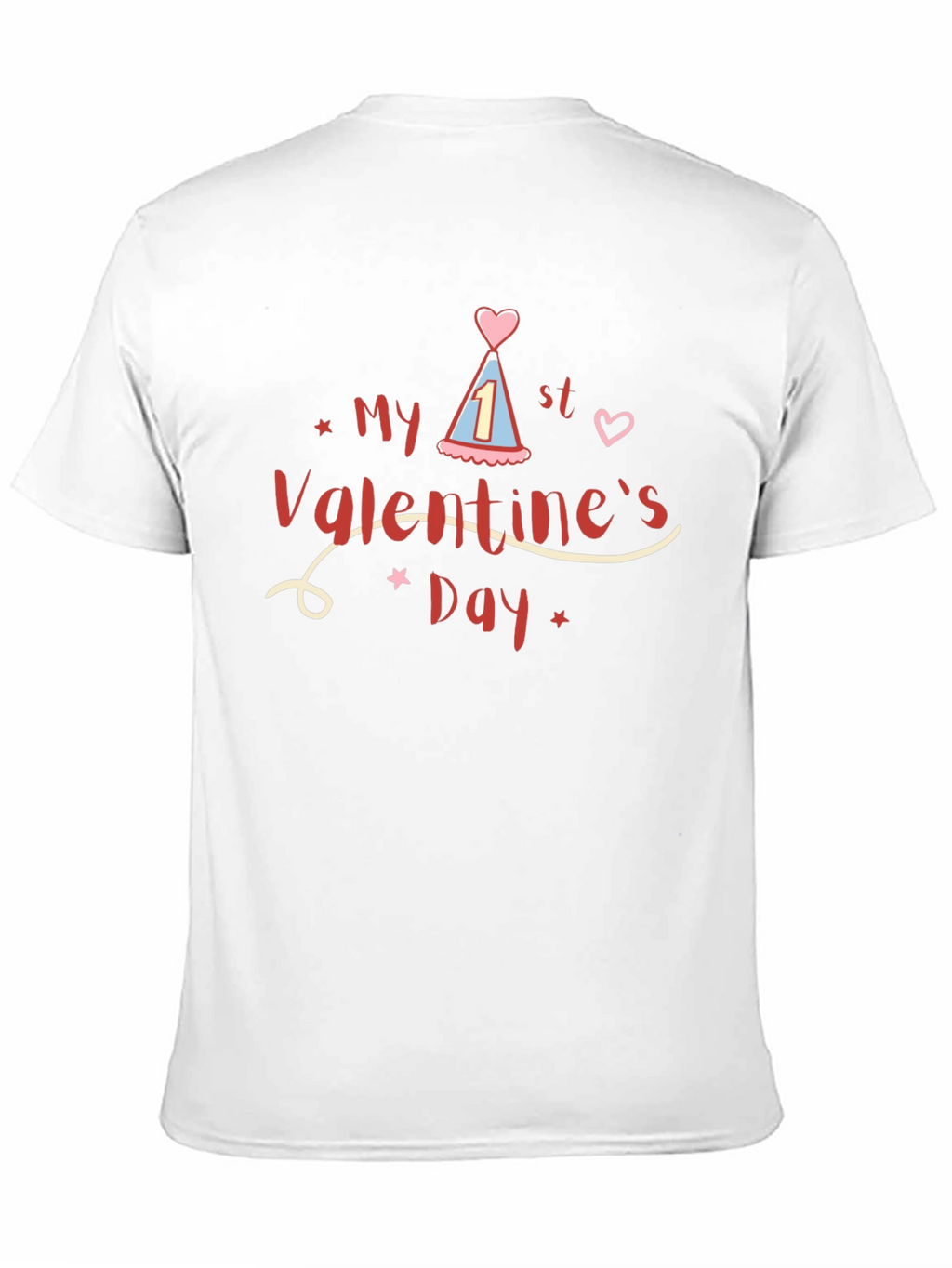 My 1st Valentines Day Black T-Shirt