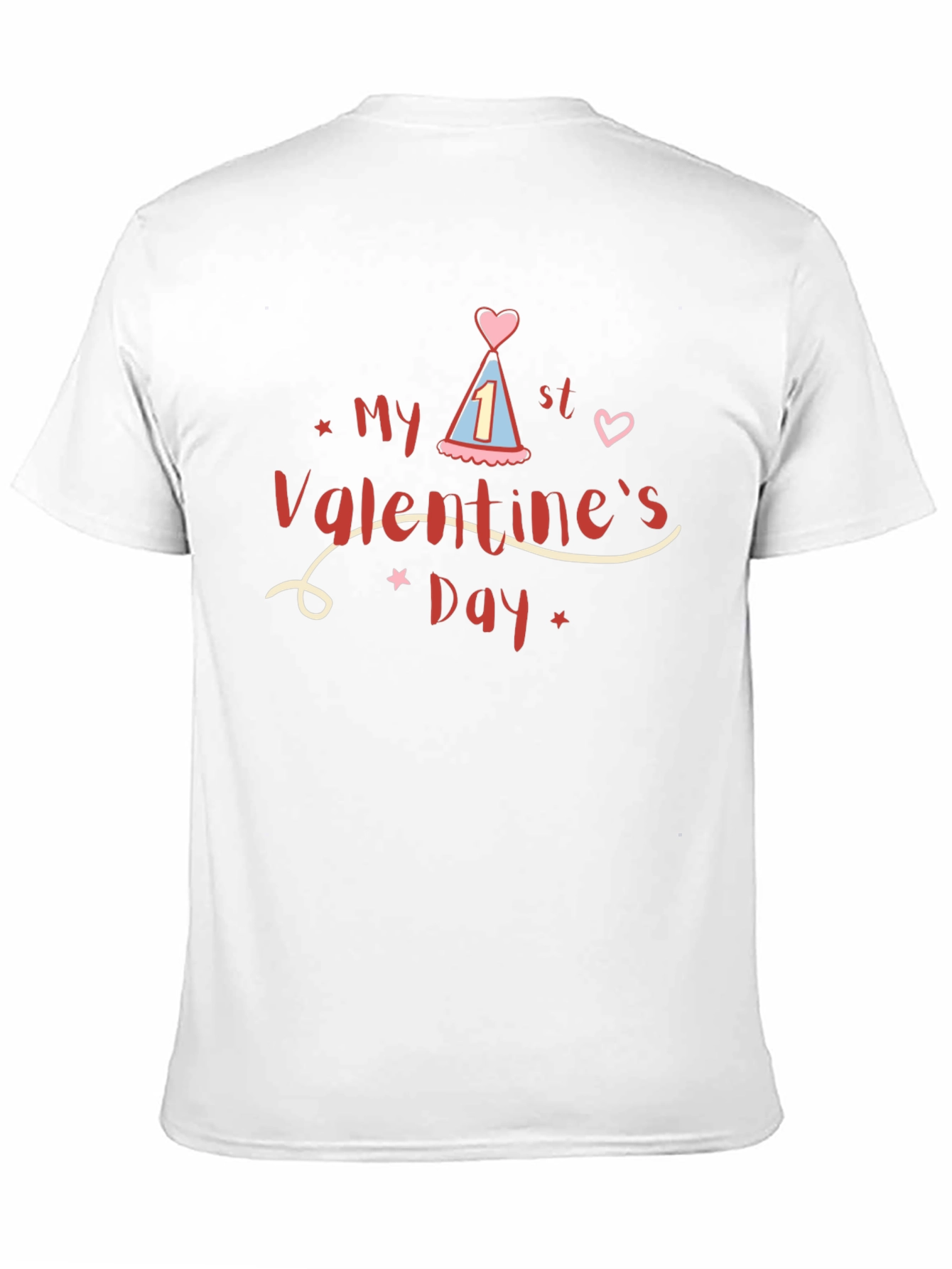 My 1st Valentines Day Black T-Shirt