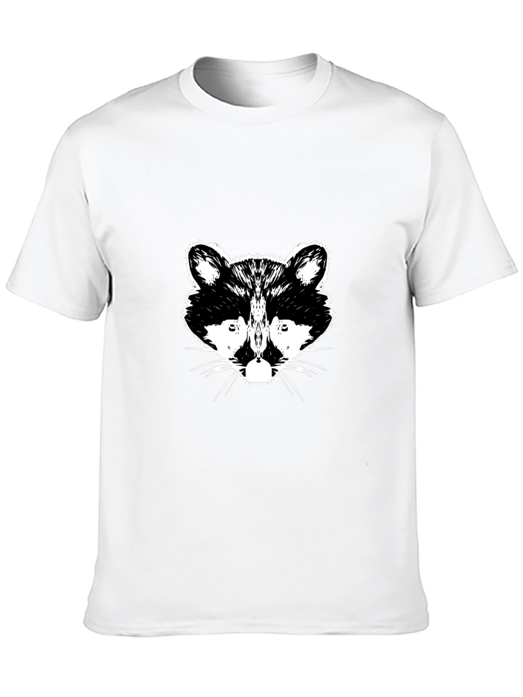 Raccoon Graphic Print Black T-Shirt