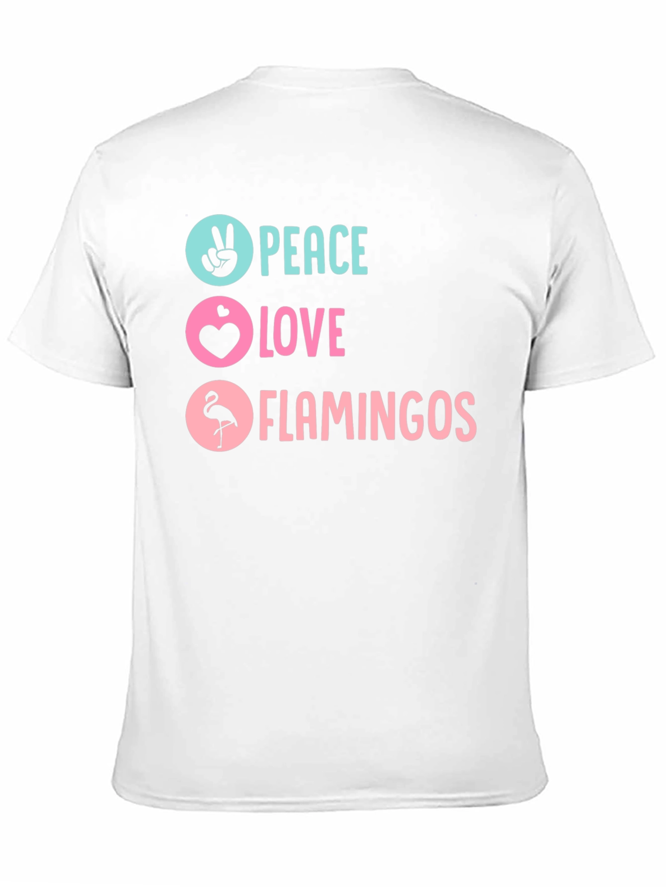 Peace Love Flamingos Graphic T-Shirt