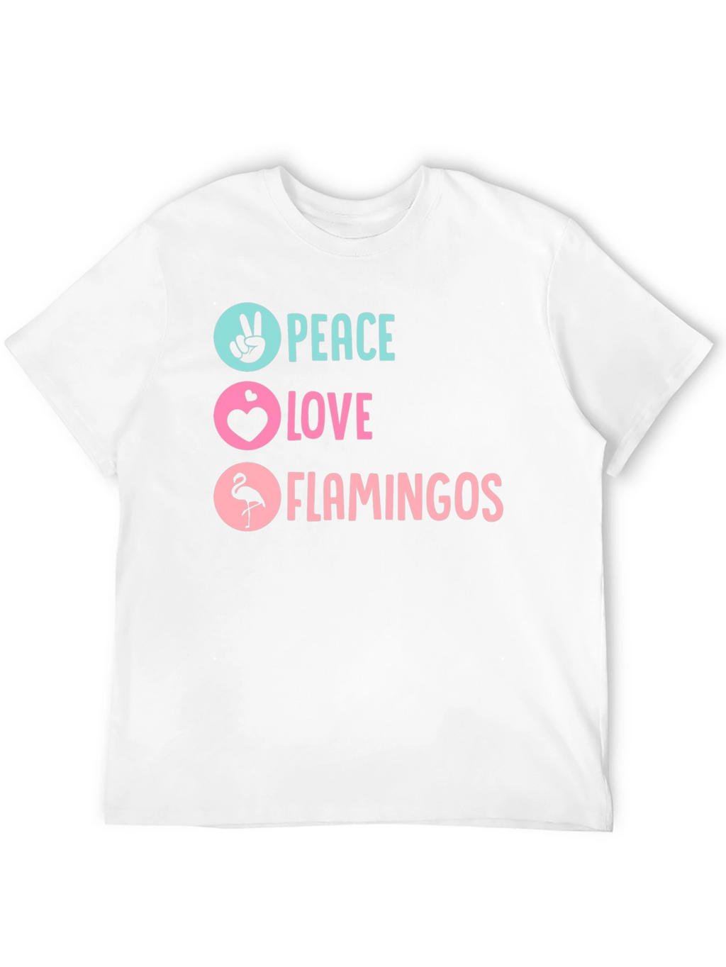 Peace Love Flamingos Graphic T-Shirt