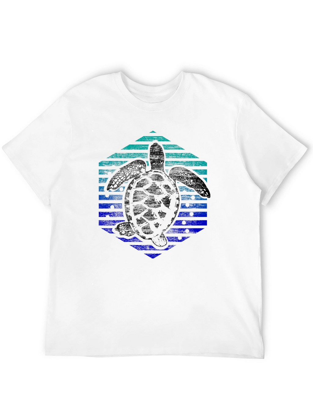 Turtle Hexagon Graphic Tee - Trendy Black Shirt