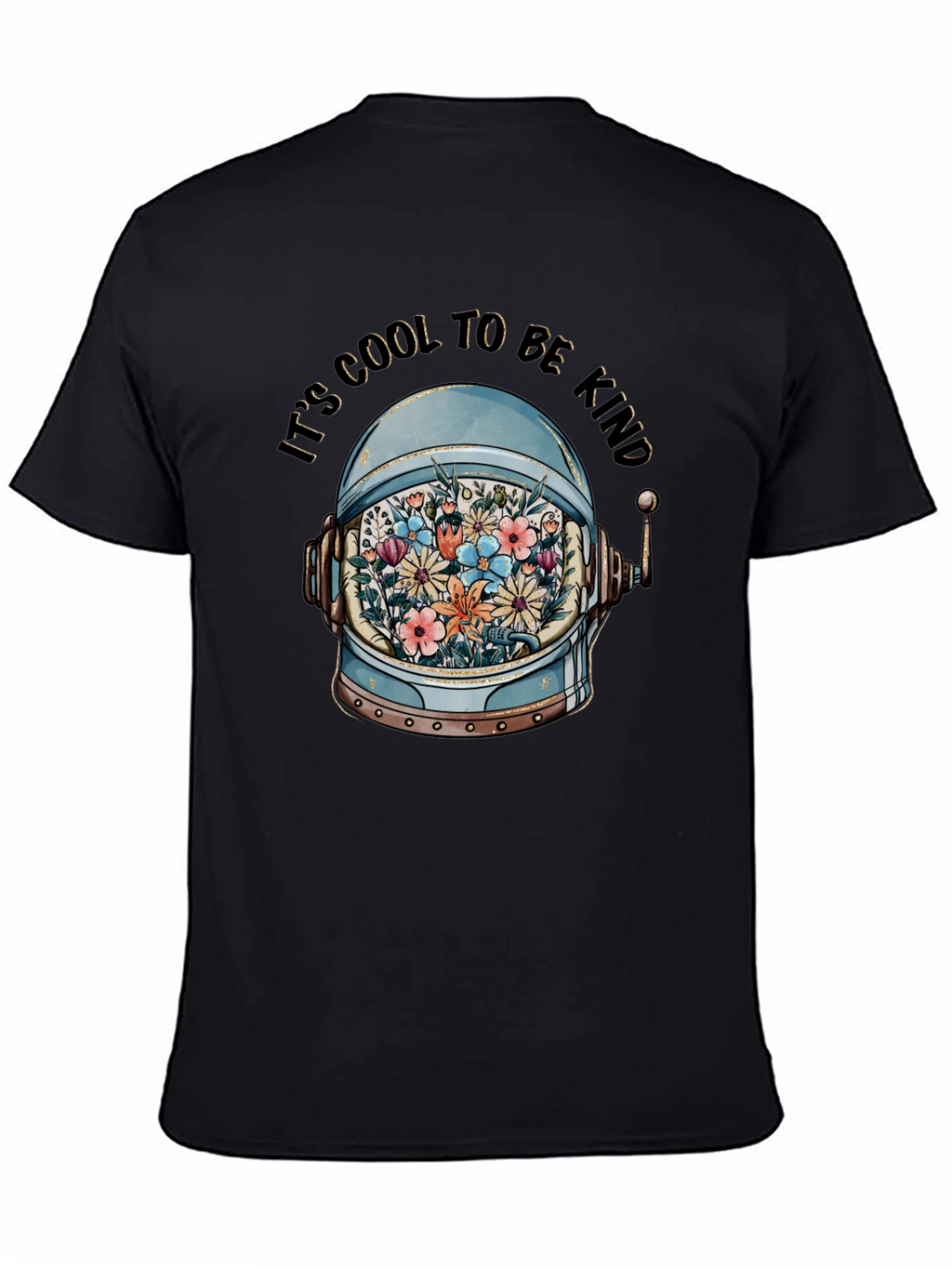 Cool to Be Kind Astronaut Helmet Floral T-Shirt