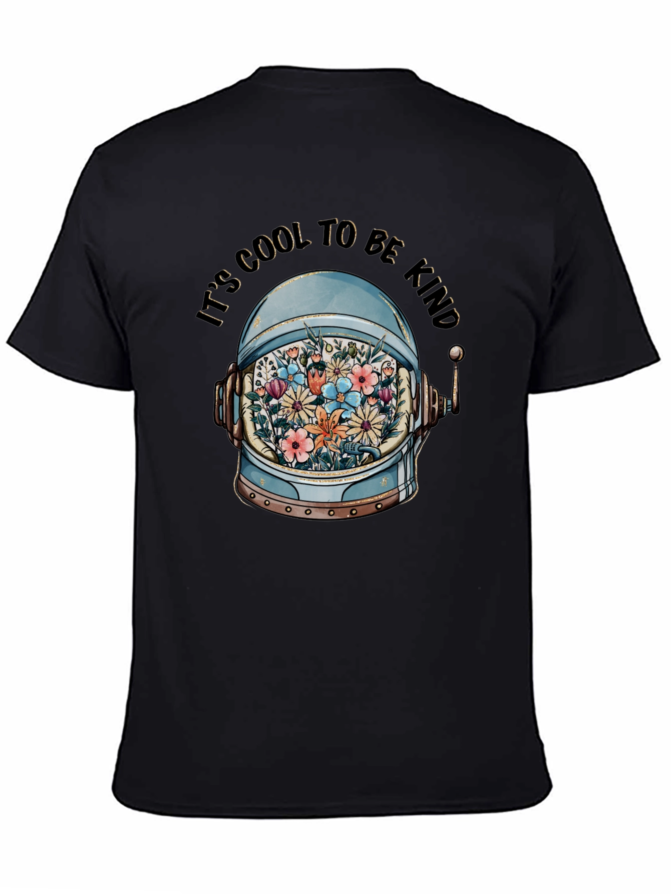 Cool to Be Kind Astronaut Helmet Floral T-Shirt