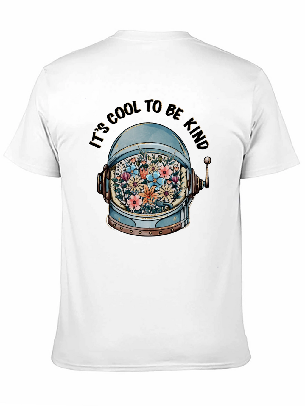 Cool to Be Kind Astronaut Helmet Floral T-Shirt