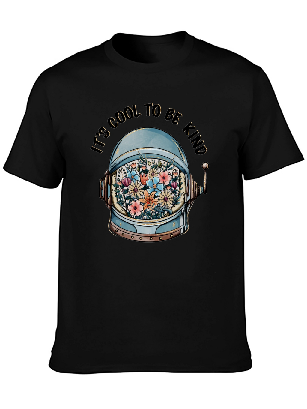 Cool to Be Kind Astronaut Helmet Floral T-Shirt