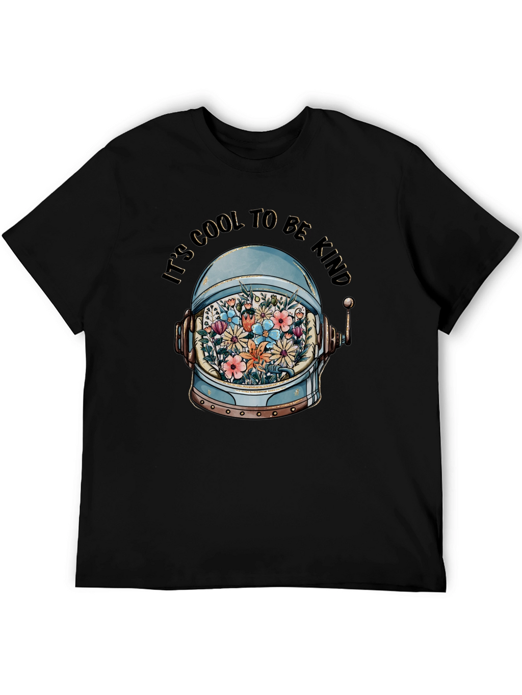 Cool to Be Kind Astronaut Helmet Floral T-Shirt