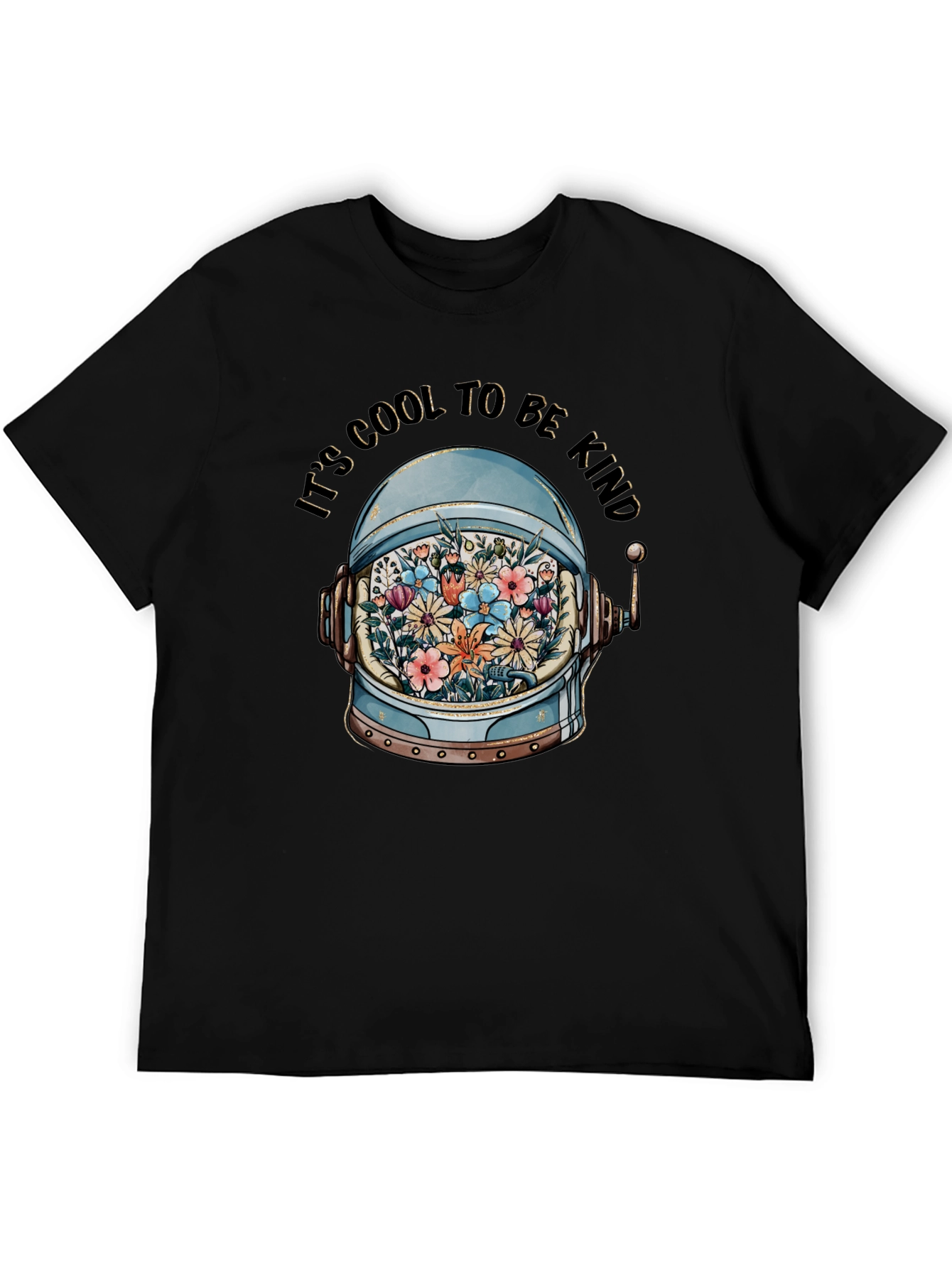 Cool to Be Kind Astronaut Helmet Floral T-Shirt