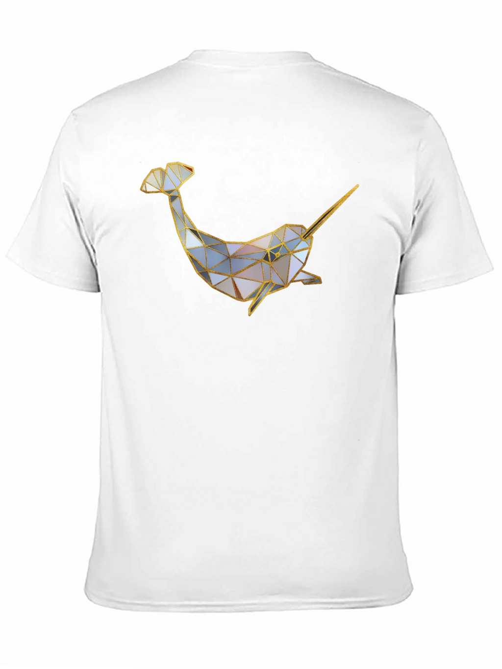 Geometric Narwhal Graphic Tee - Black