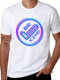 Be Kind Graphic Tee - Retro Neon Design