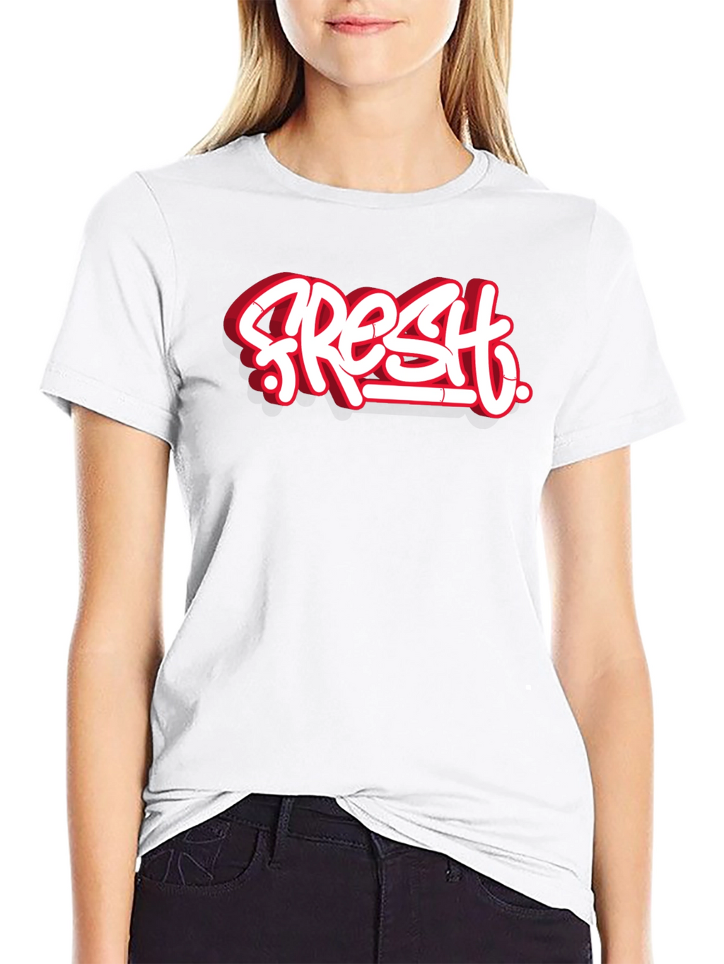 Fresh Graffiti Style Black T-Shirt