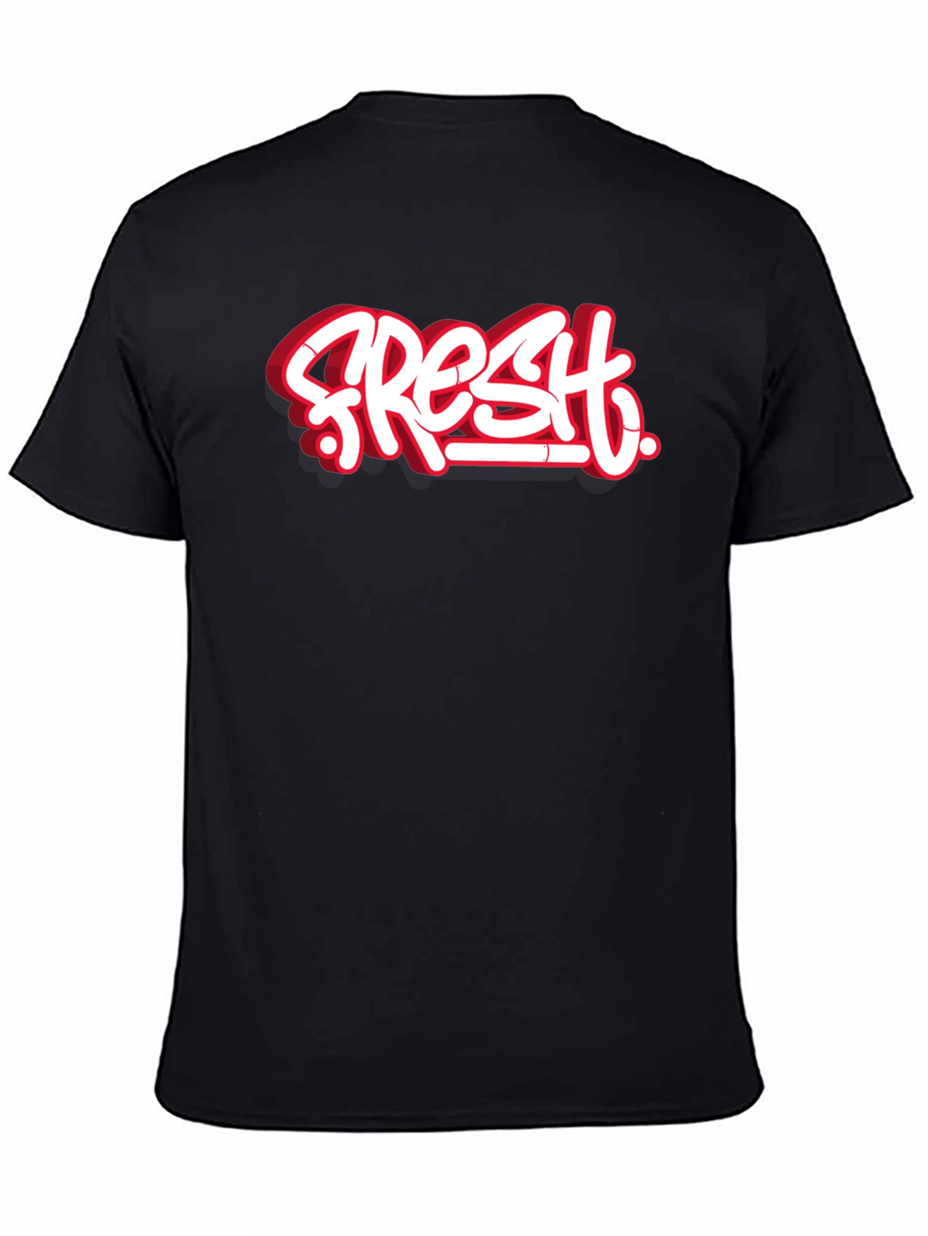 Fresh Graffiti Style Black T-Shirt