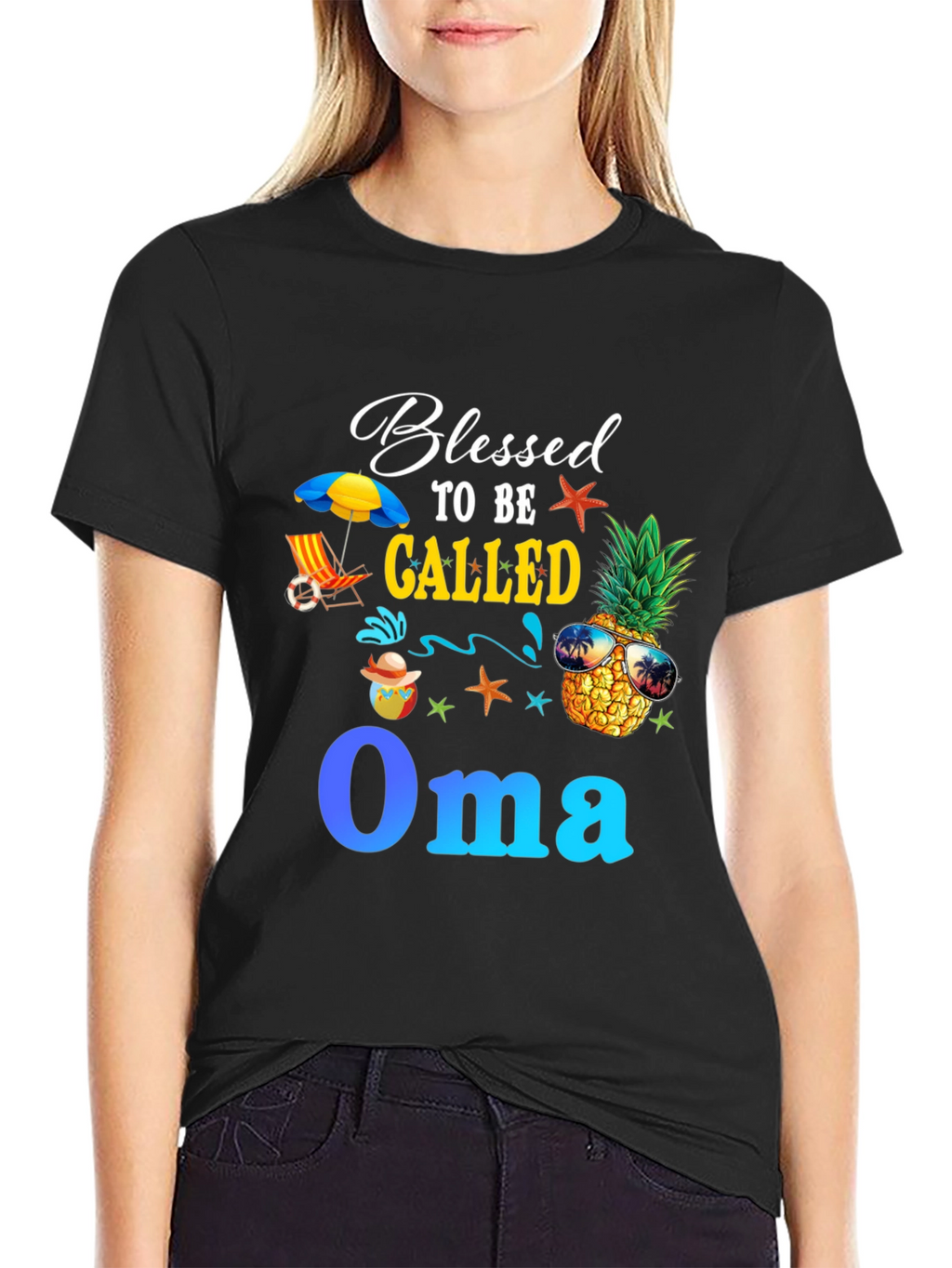 Blessed Oma Summer Beach T-Shirt