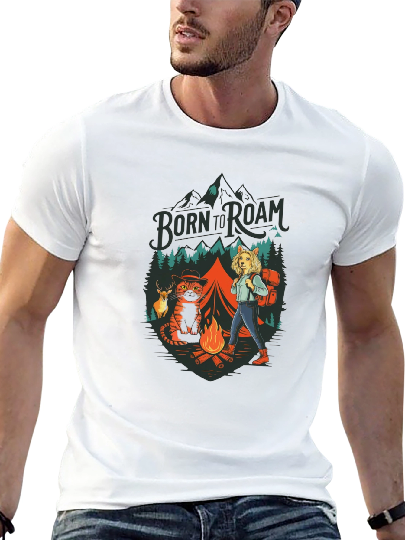 Born to Roam Graphic Print Tee