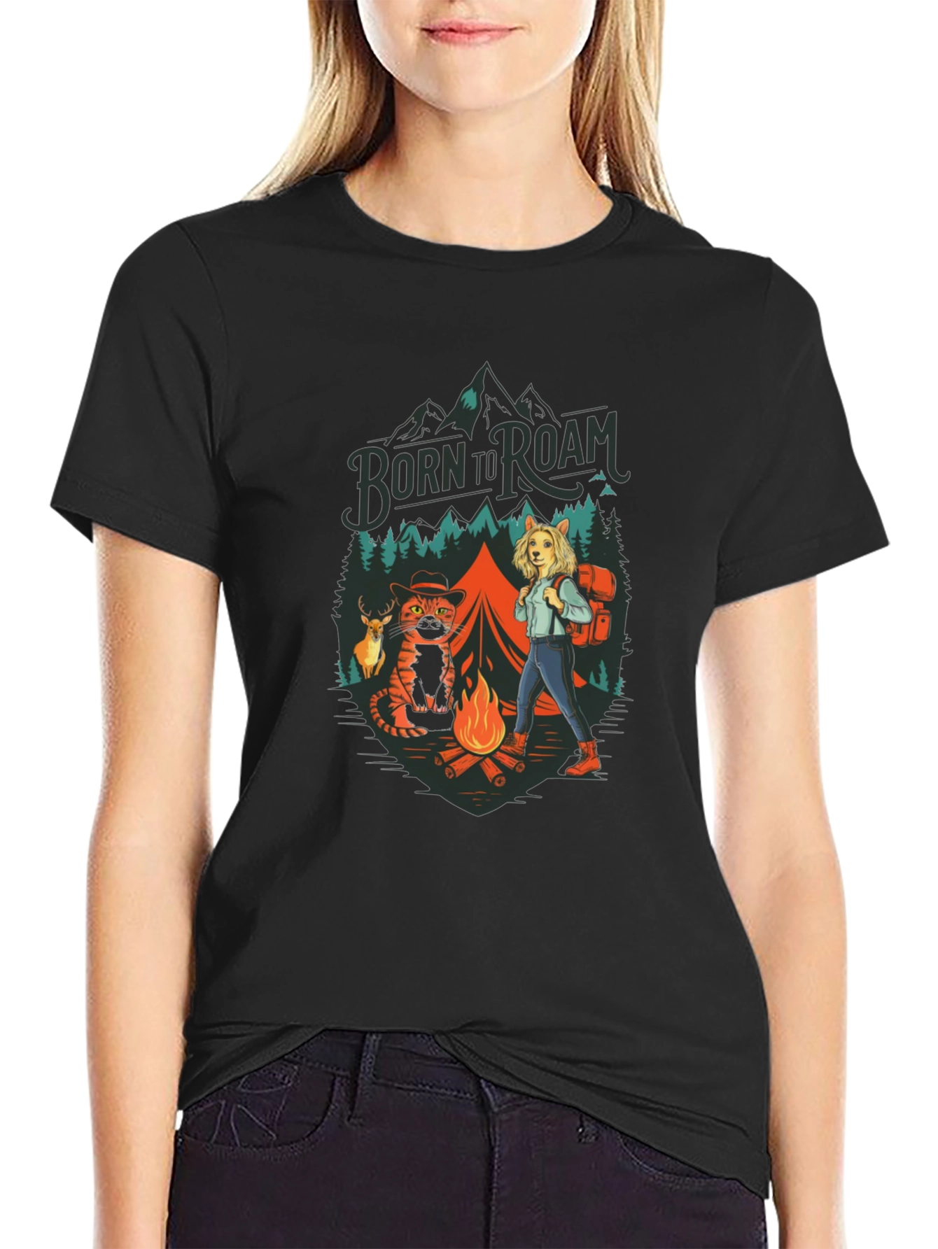 Born to Roam Graphic Print Tee