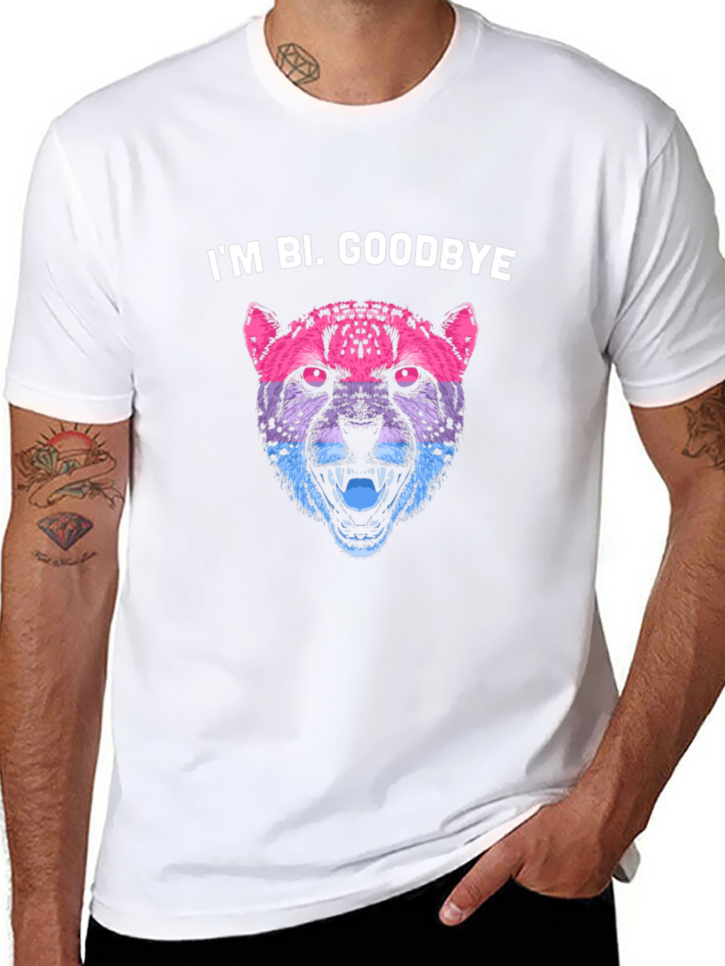 Im Bi. Goodbye - Bi Pride Cheetah T-Shirt