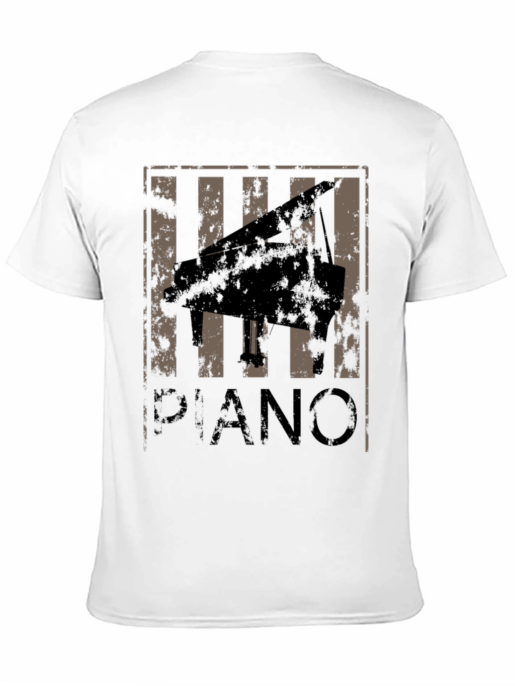 Piano Graphic T-Shirt - Retro Style Tee