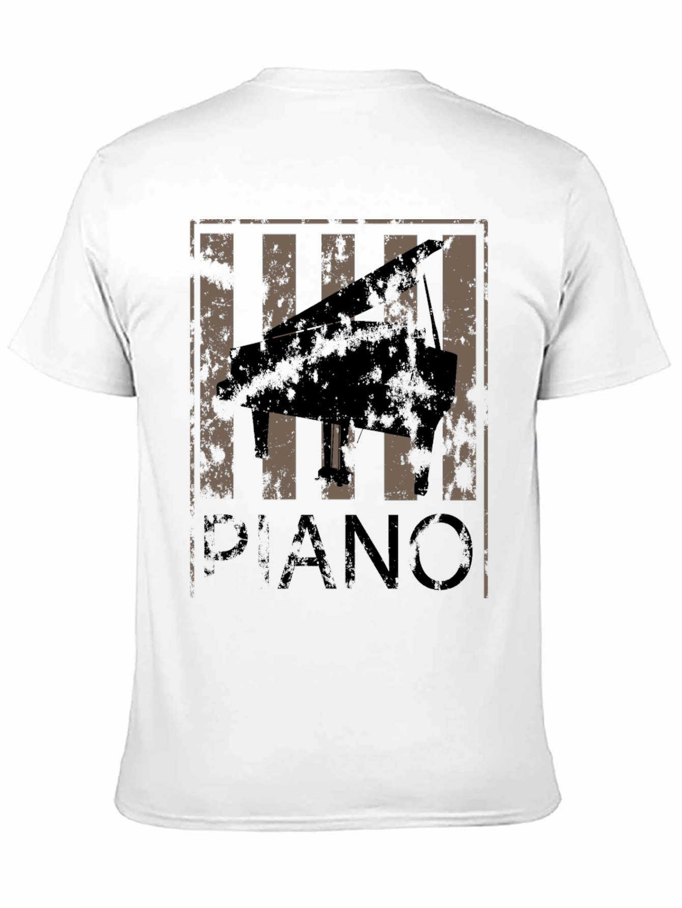 Piano Graphic T-Shirt - Retro Style Tee