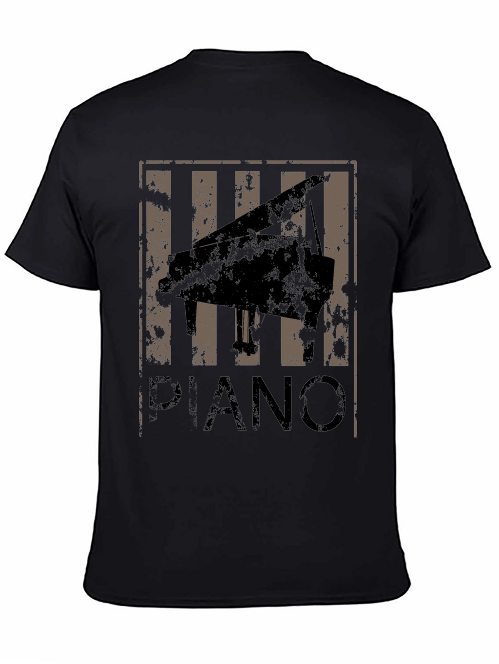Piano Graphic T-Shirt - Retro Style Tee