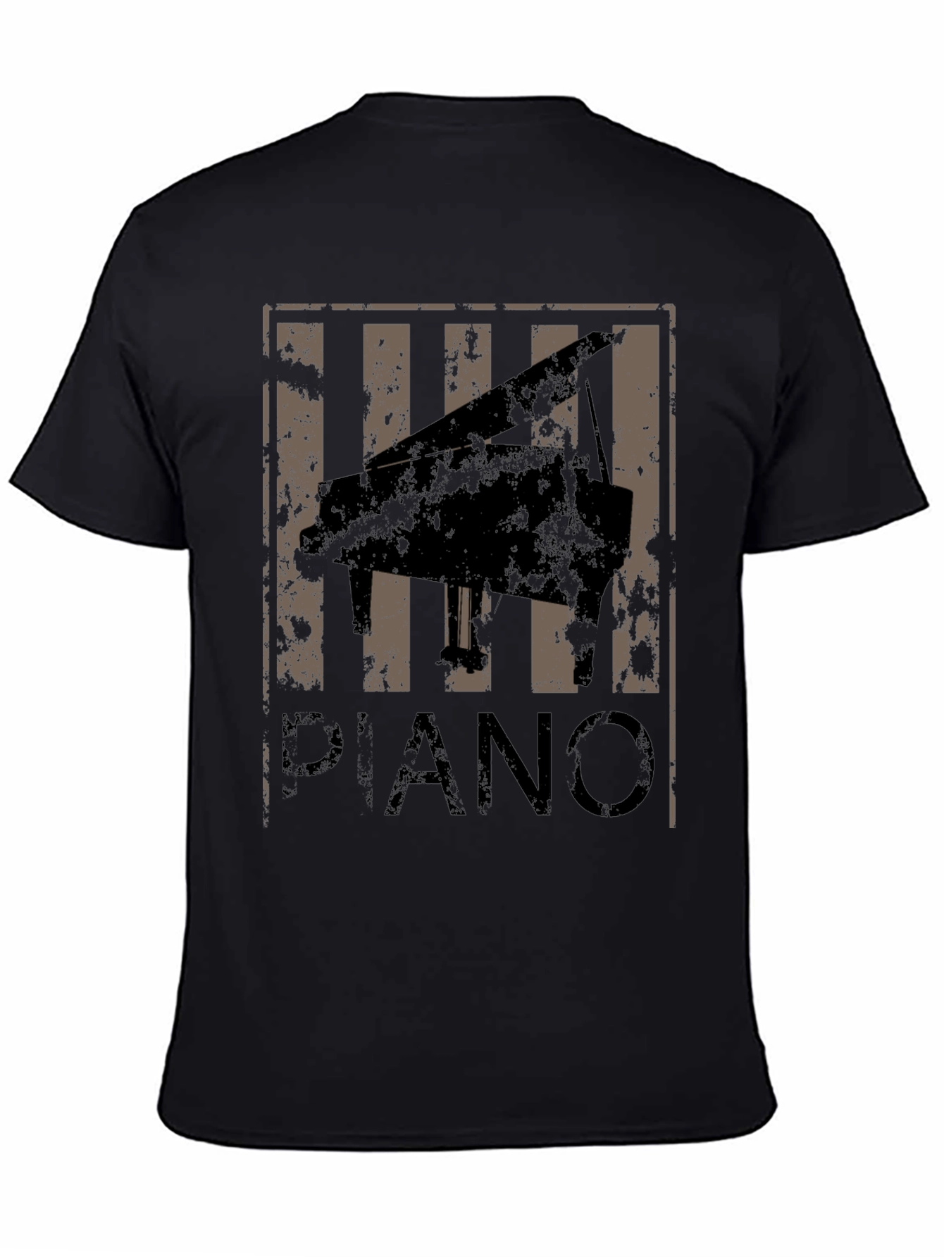 Piano Graphic T-Shirt - Retro Style Tee