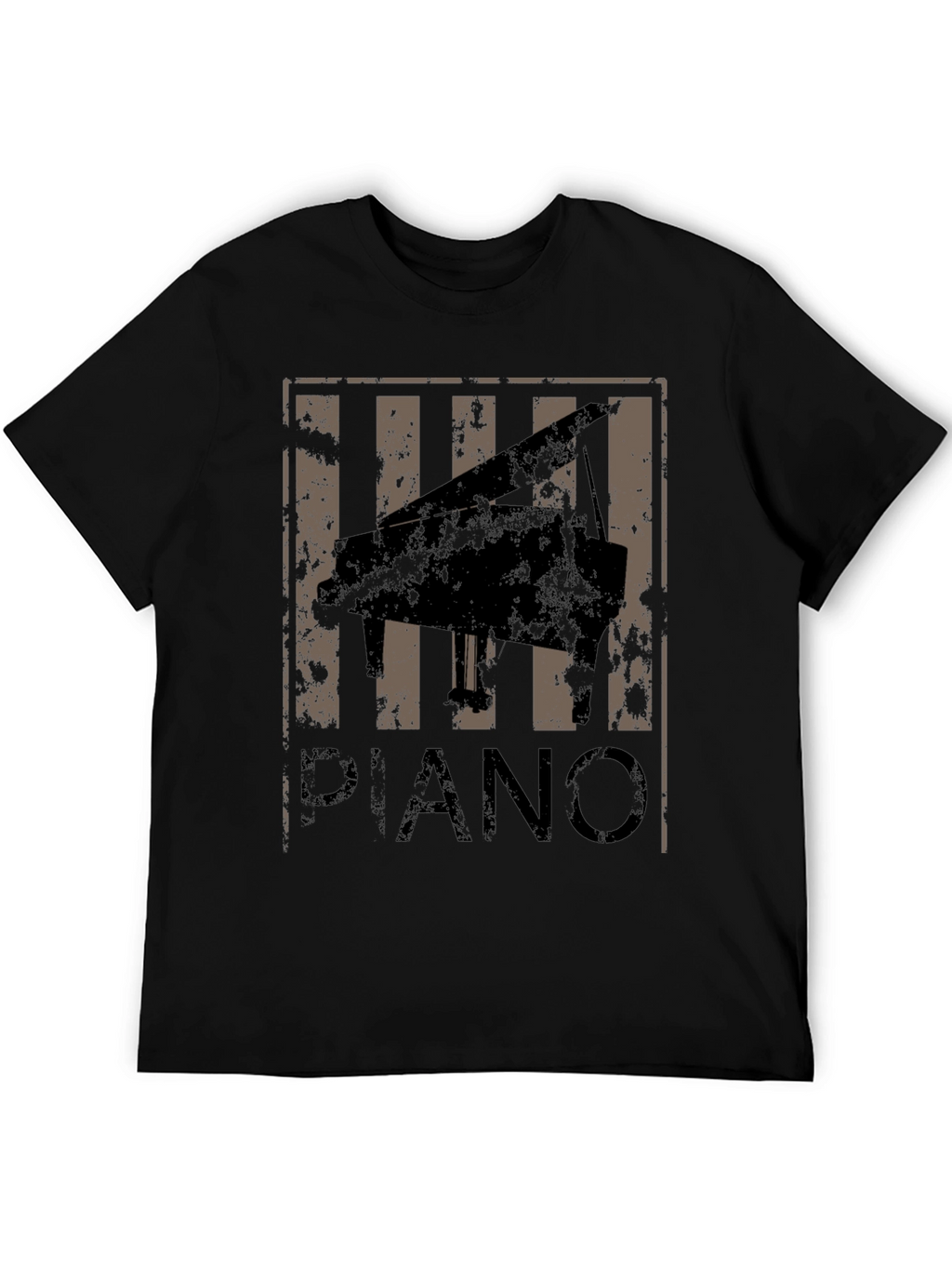 Piano Graphic T-Shirt - Retro Style Tee