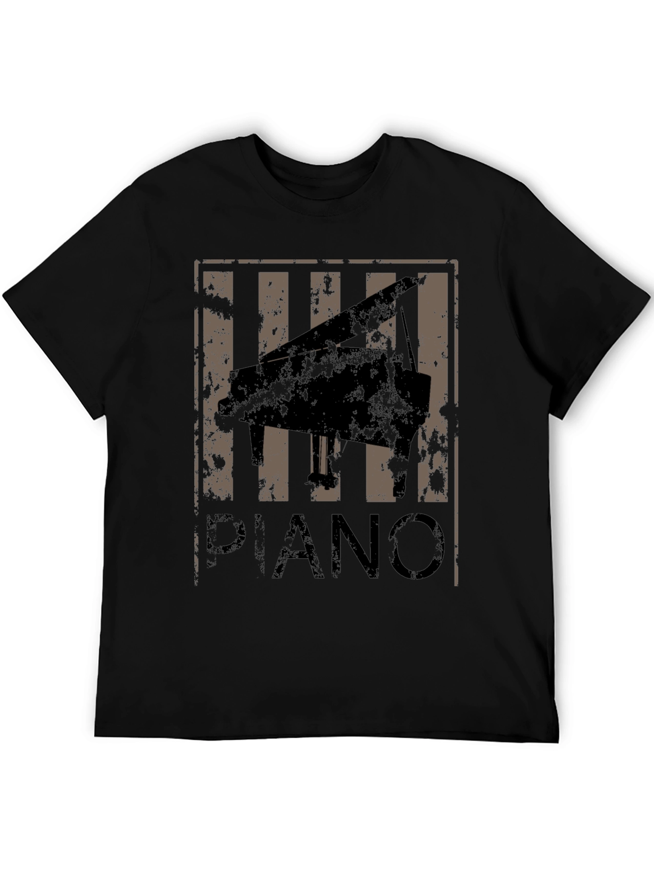 Piano Graphic T-Shirt - Retro Style Tee