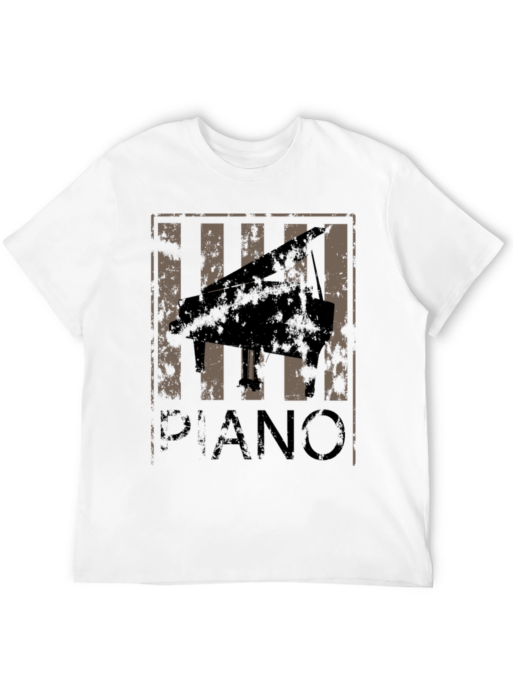 Piano Graphic T-Shirt - Retro Style Tee