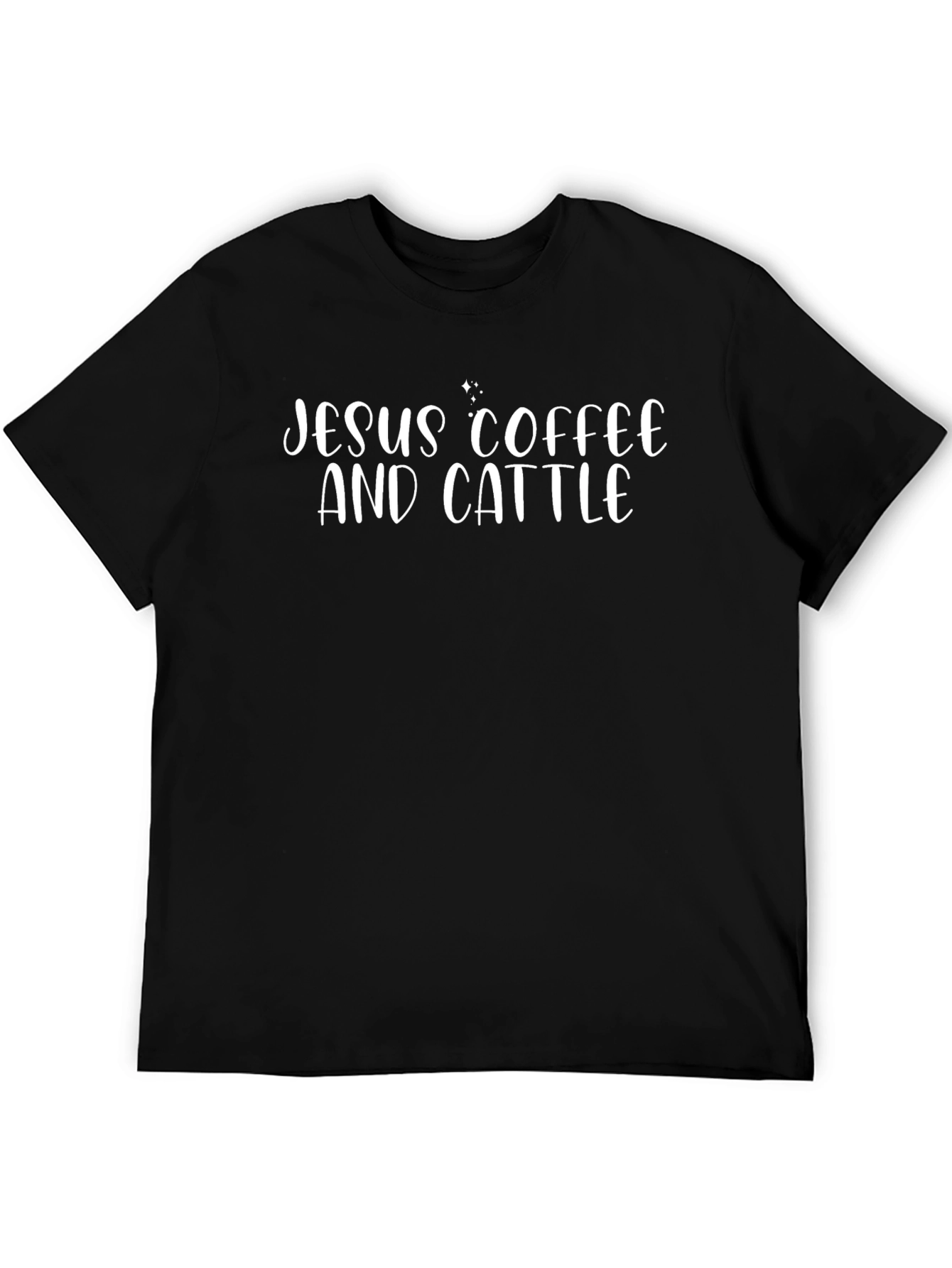 Jesus Coffee and Cattle Graphic T-Shirt